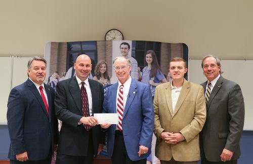 Alabama Governor Robert Bentley joins Alabama legislators and mayors to announce seven Community Development Block Grants (CDGB) for Jackson & DeKalb Counties at Northeast Alabama Community College in Rainsville, AL on Wednesday, October 26, 2016 (Governor's Office, Sydney A. Foster)